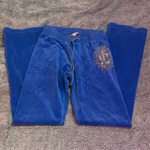Y2K Juicy Couture Track Pants with Gold Details